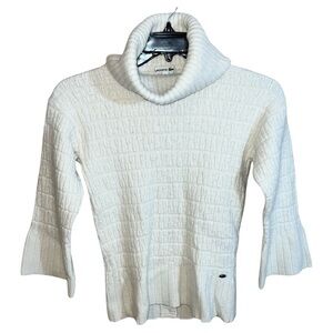 Lacoste Sweater Women’s Size 38 Beige Turtle Neck Long Sleeve 6/Small